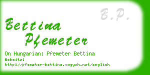 bettina pfemeter business card
